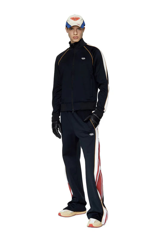 Double Zip Red Wide Leg Zip Up Baggy Pants