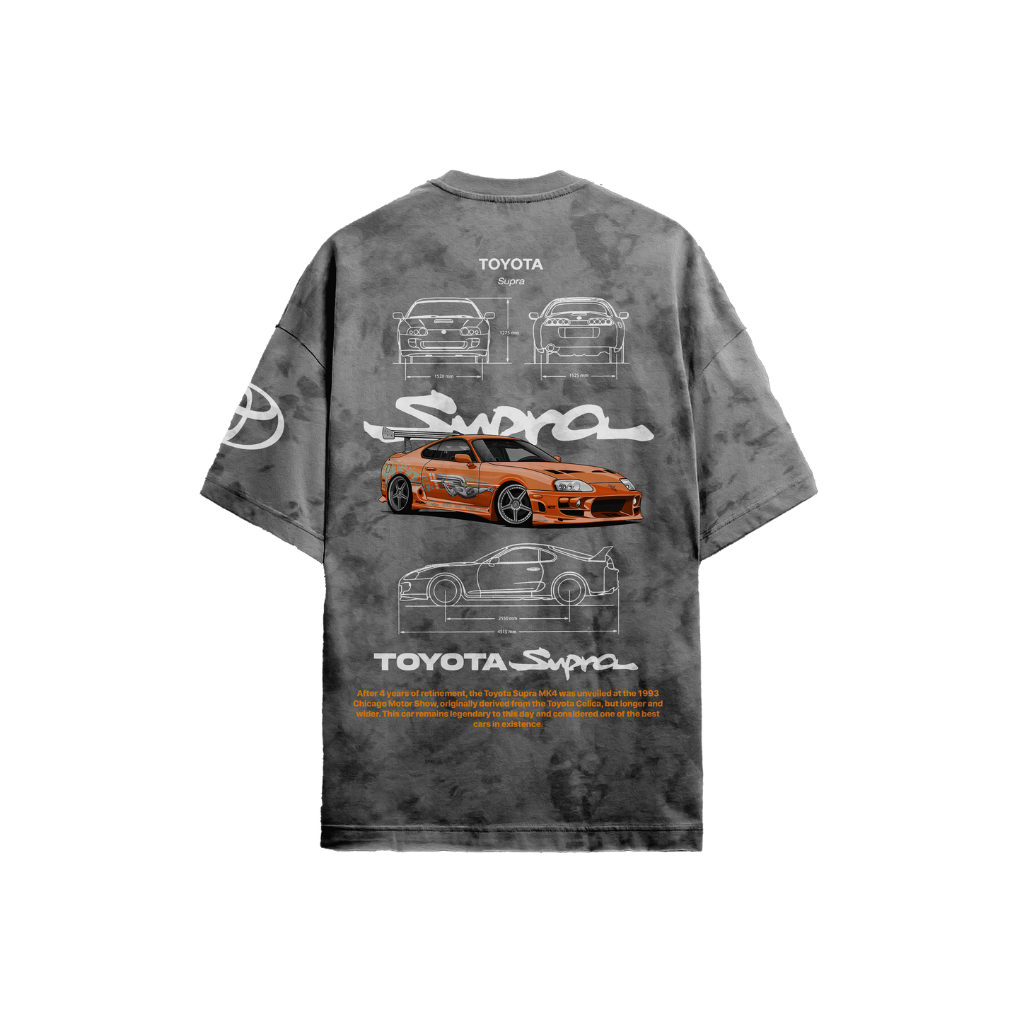 Supra Grey Acid-Wash T-Shirt